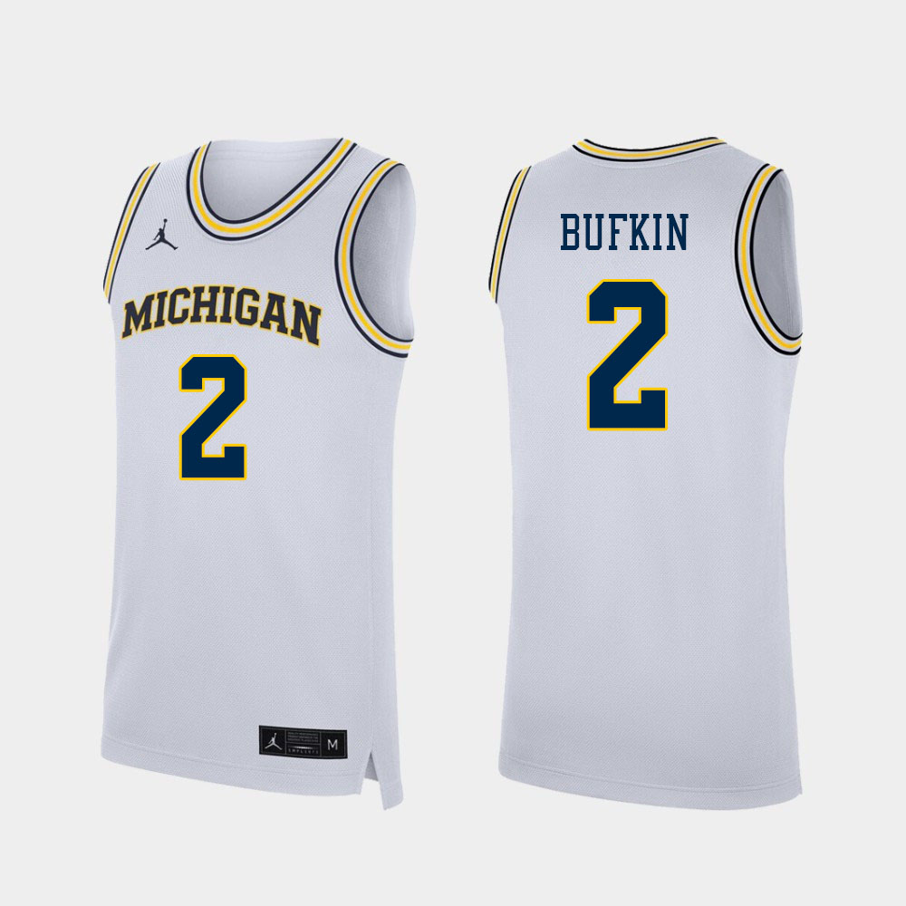 Men #2 Kobe Bufkin Michigan Wolverines College Basketball Jerseys Sale-White - Click Image to Close
